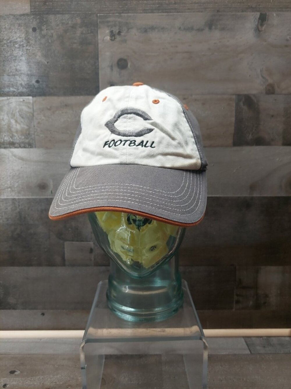 Monogramed Letter 'C' Football Mascot Logo Hook N Loop Hat